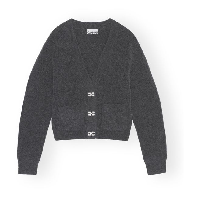 Cardigan Solid Alpaga et Laine Mérinos | Charbon