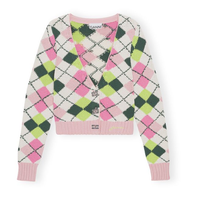 Cardigan Graphique Coton Bio | Rouge