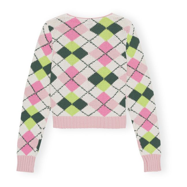 Cardigan Graphique Coton Bio | Rouge