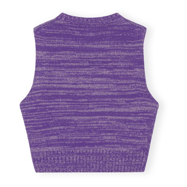 Graphic Recycled Wool Vest | Viola