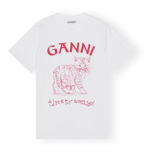 T-shirt, modello: Future Relaxed, in cotone bio e riciclato | Bianco