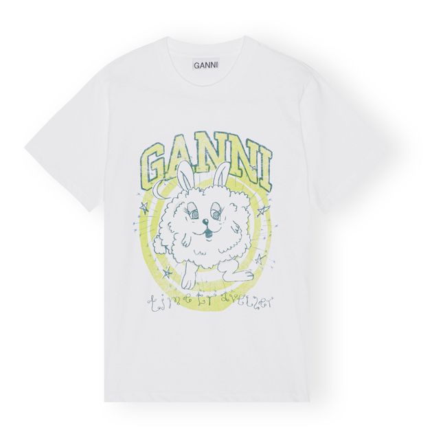T-shirt Bunny Relaxed Basic Coton Bio | Blanc