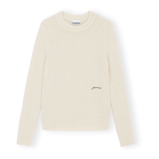 Pull Brossé Alpaga | Ecru
