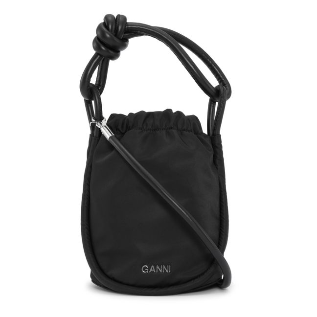 Small Knot Bucket Bag Recycled Materials | Black