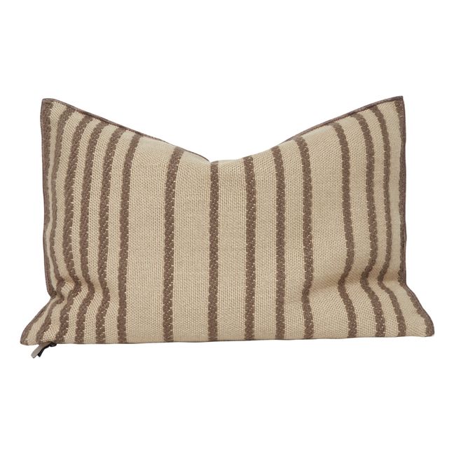 Coussin vice versa en toile de Myre brodée | Ecorce