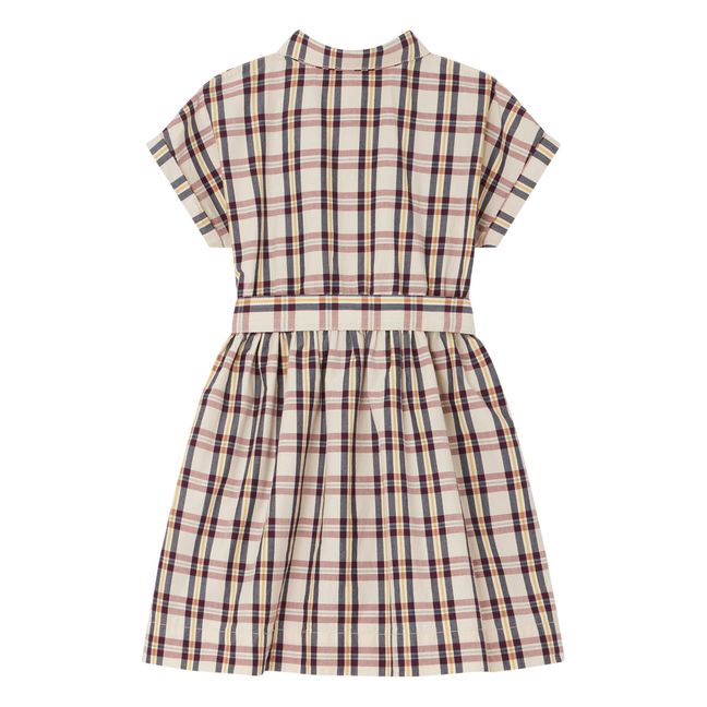 Vestito a Quadri Gisele | Ecru