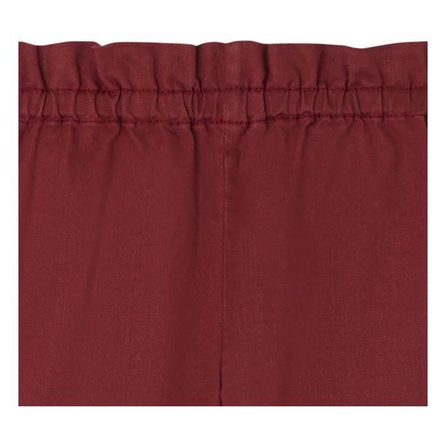 Luciole Denim Pants | Burgundy