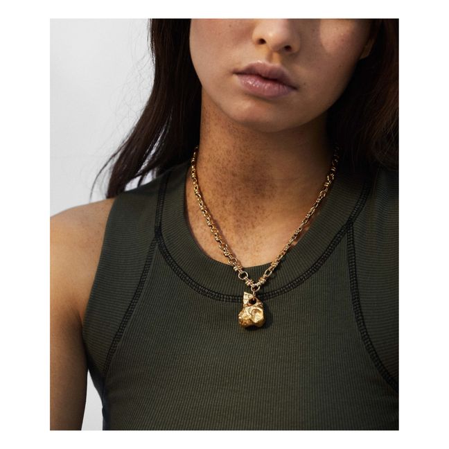 Alighieri The Mini Link of Wanderlust Gold-Plated Cord Necklace - Women - Gold Fashion Jewelry - One Size