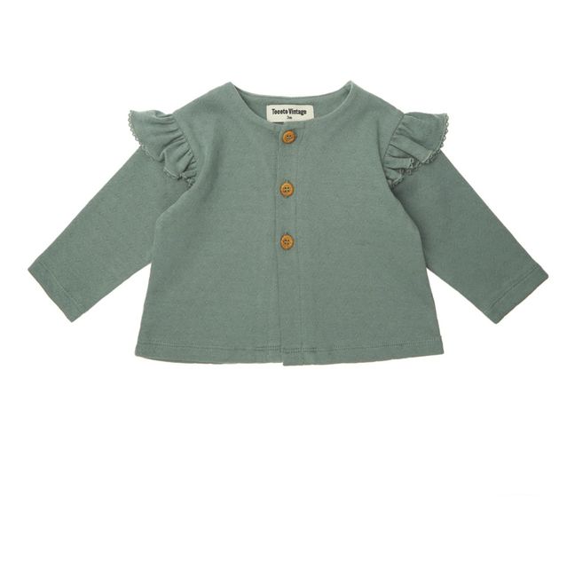 Jersey Frill Baby Jacket | Verde