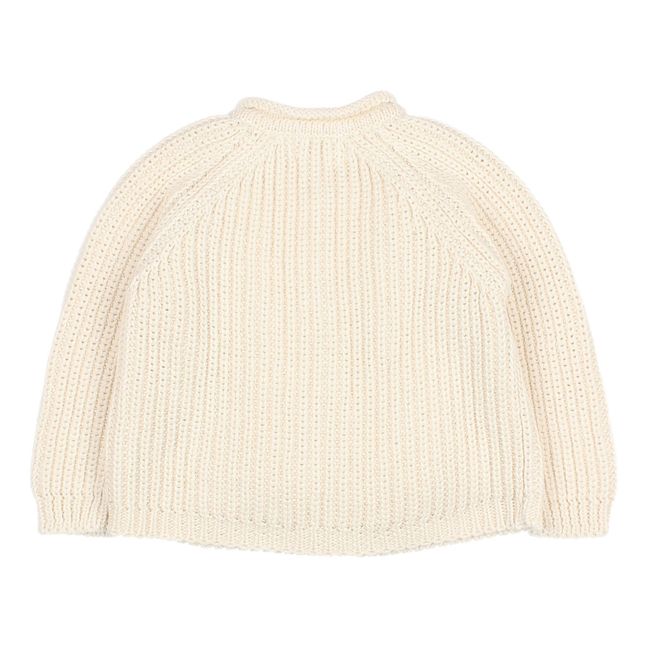 Cardigan Coton Bio Poches | Ecru