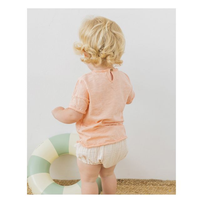 Textured Striped Bloomer | Pale pink