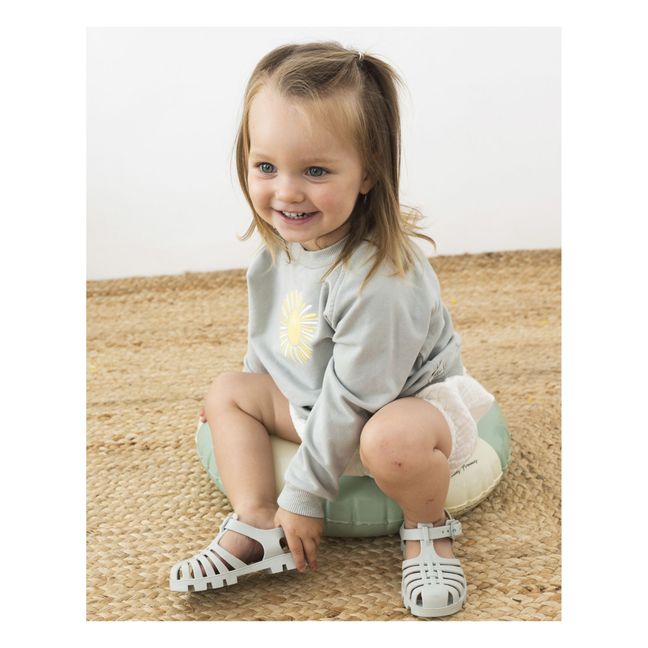 Felpa Sole in cotone organico | Grigio chiaro