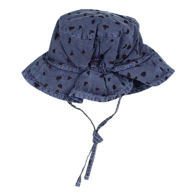 Cappello in cotone organico Animal per neonati | Blu marino