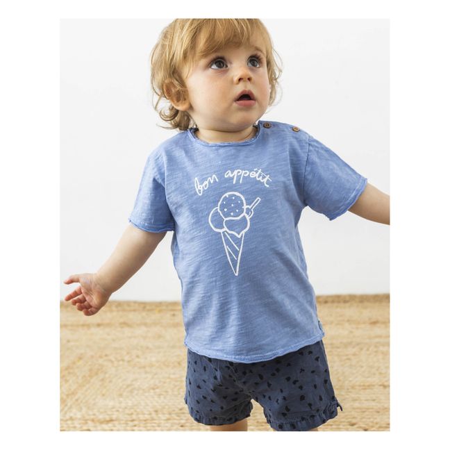 Costume in cotone organico Animal per neonati | Blu marino