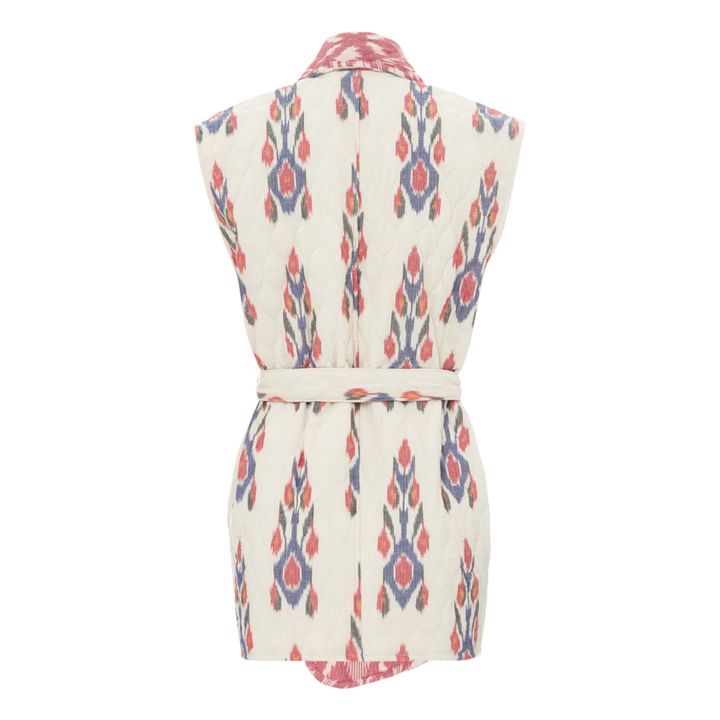 Ikat Reversible Sleeveless Kimono Jacket | Cremefarben- Produktbild Nr. 1