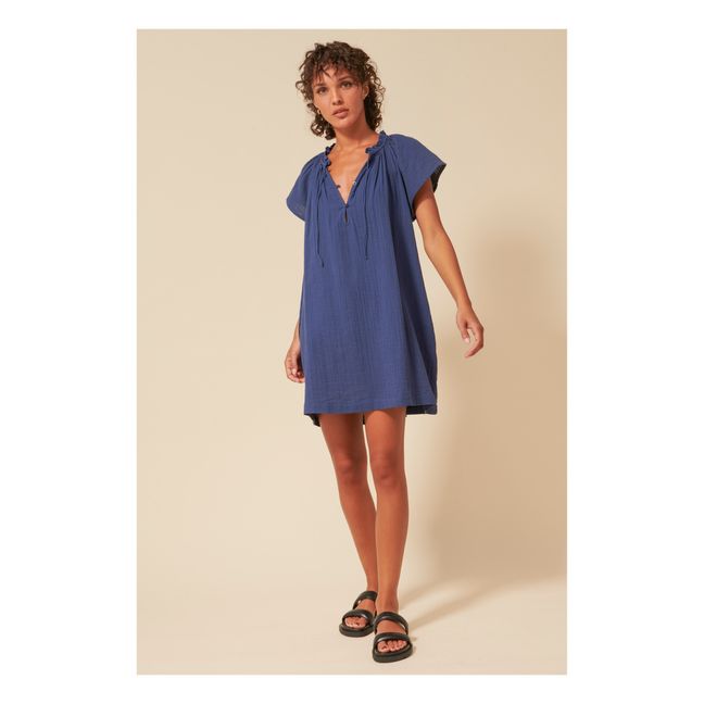 Doria Cotton Gauze Dress | Azul