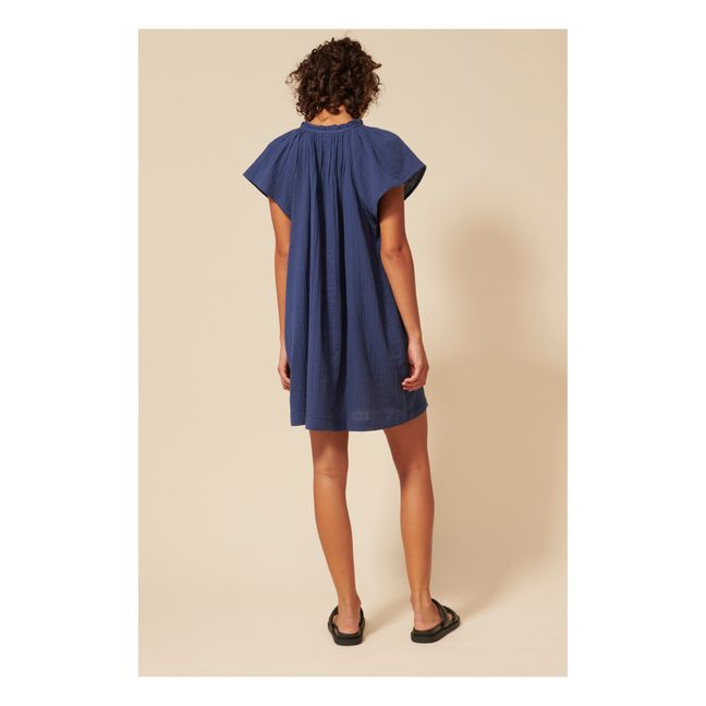 Doria Cotton Gauze Dress | Azul