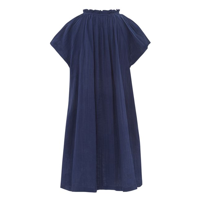 Doria Cotton Gauze Dress | Blu