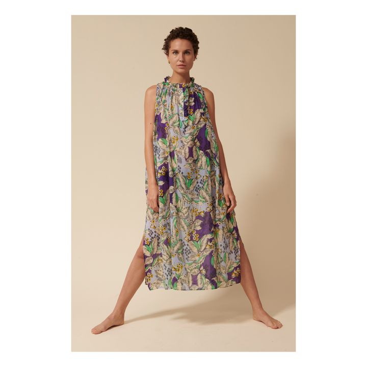 Denize Flower Dress | Viola- Immagine del prodotto n°3