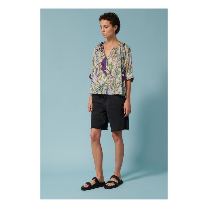 Emilia Floral Blouse | Violett- Produktbild Nr. 2