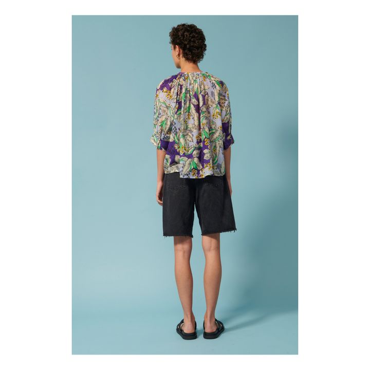 Emilia Floral Blouse | Violett- Produktbild Nr. 6