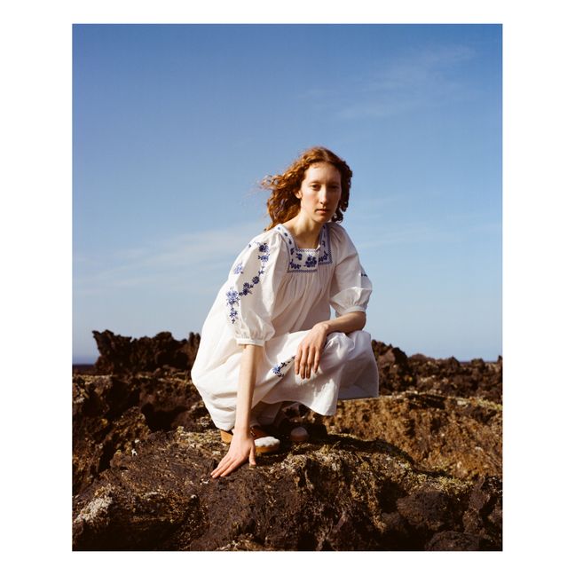 Robe Crocus Broderies | Blanc