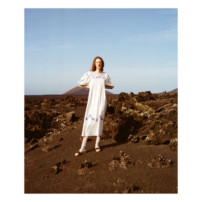 Robe Crocus Broderies | Bianco