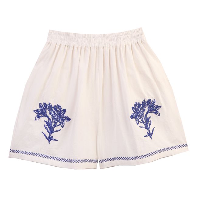 Shorts, modello: Caspia, con ricami | Bianco