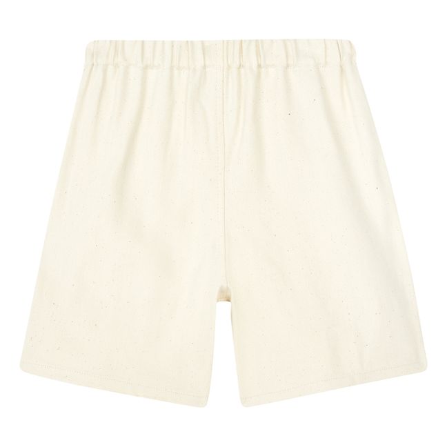 Organic Cotton Denim Shorts | Ecru
