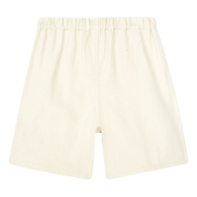 Short en Denim Coton Bio | Ecru