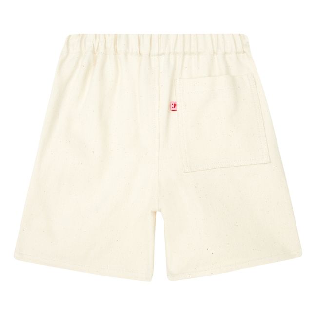 Organic Cotton Denim Shorts | Ecru