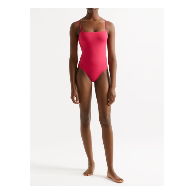 Maillot 1 Pièce Aquarelle | Rouge framboise