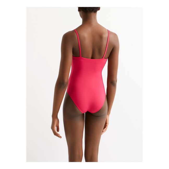 Maillot 1 Pièce Aquarelle | Rouge framboise