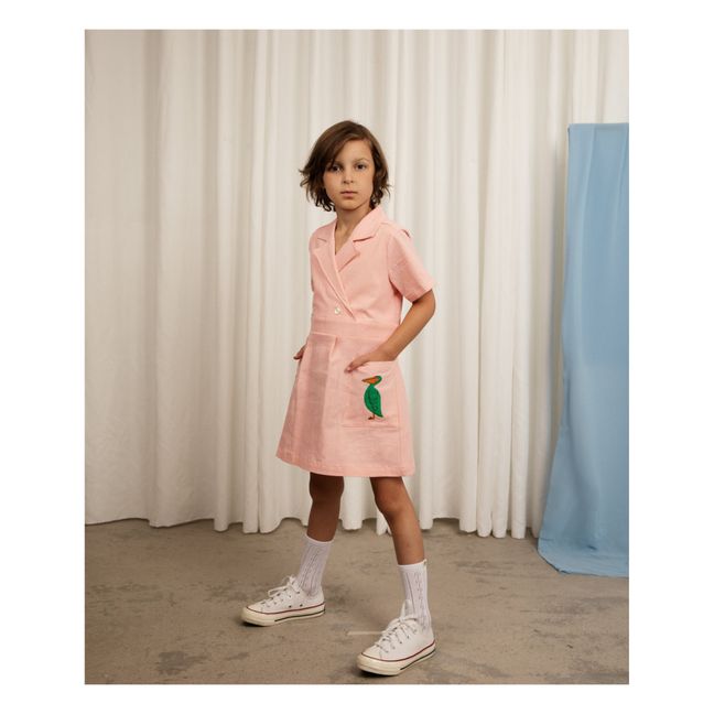 Robe Coton Bio Tissé Pélican | Rose