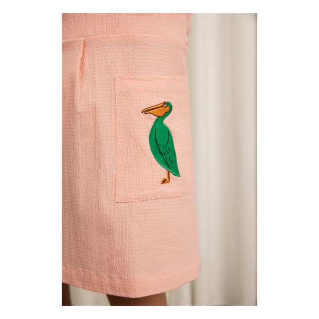 Kleid aus gewebter Bio-Baumwolle Pelikan | Rosa