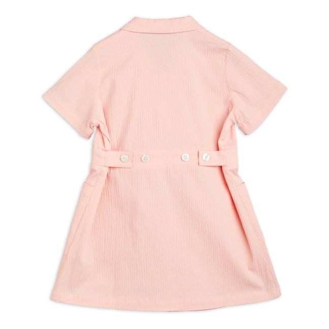 Vestido de algodón orgánico tejido Pelícano | Rosa