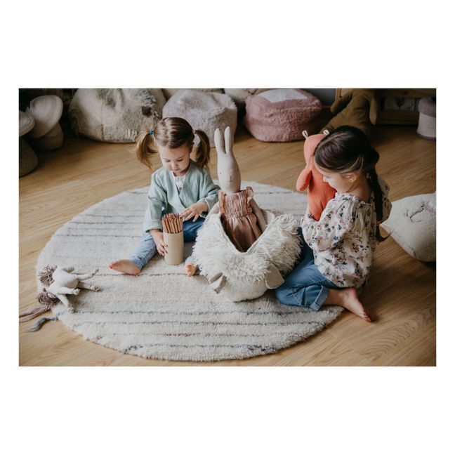 Tapis rond Arona en laine | Blanc coton