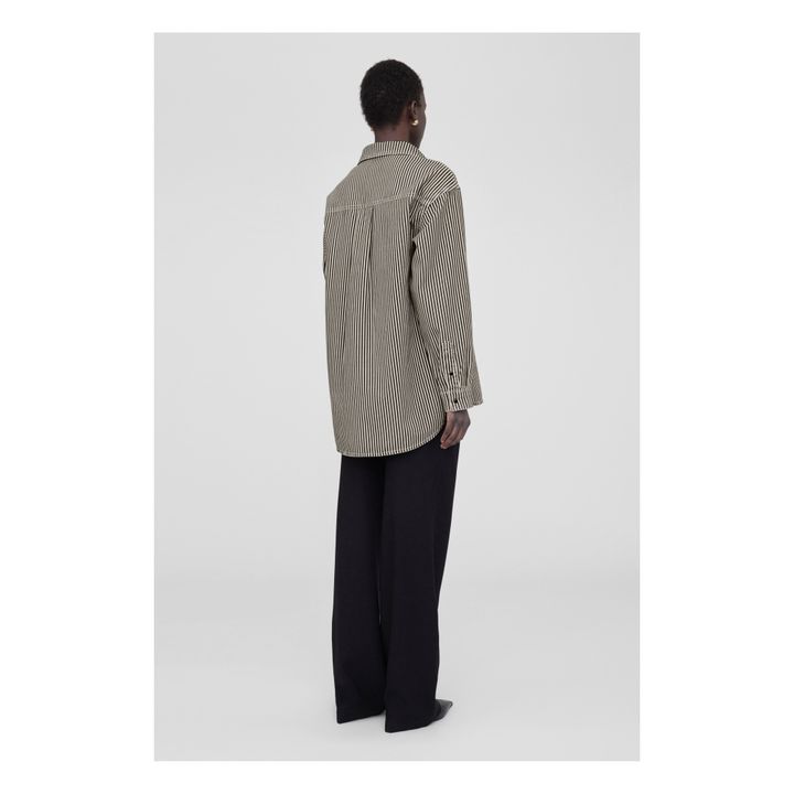 Giacca-camicia, modello: Sloan, a righe | Nero- Immagine del prodotto n°2