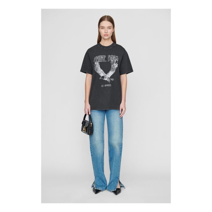 Lili Eagle organic cotton T-shirt | Washed Black- Immagine del prodotto n°1