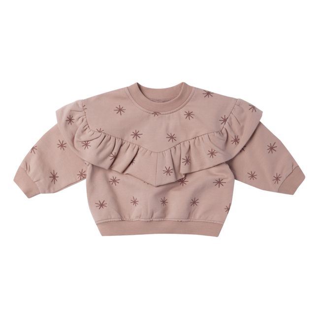 Organic Cotton Frill Sweatshirt | Pink