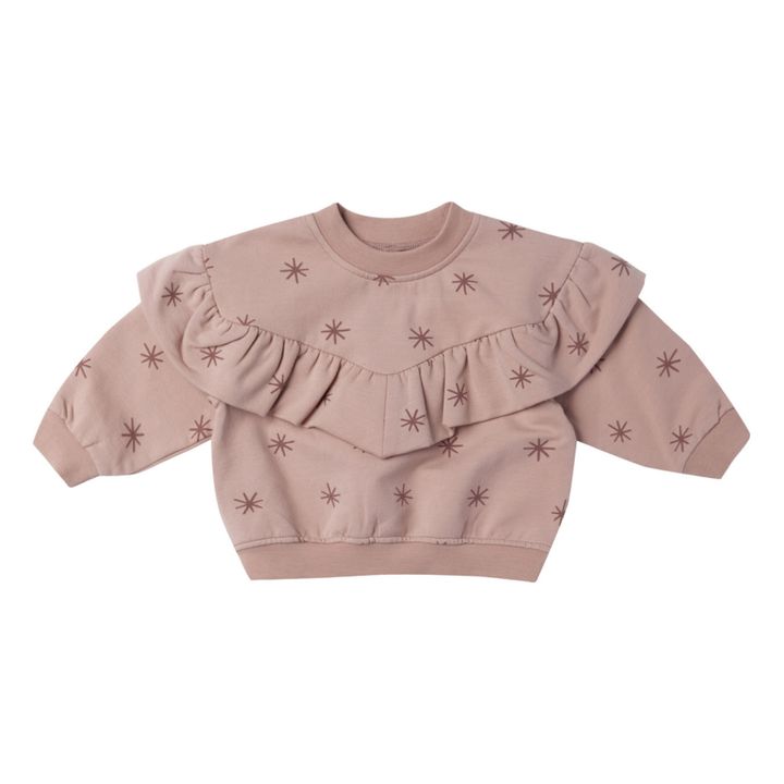 Sweatshirt aus Bio-Baumwolle mit Rüschen | Rosa- Produktbild Nr. 0
