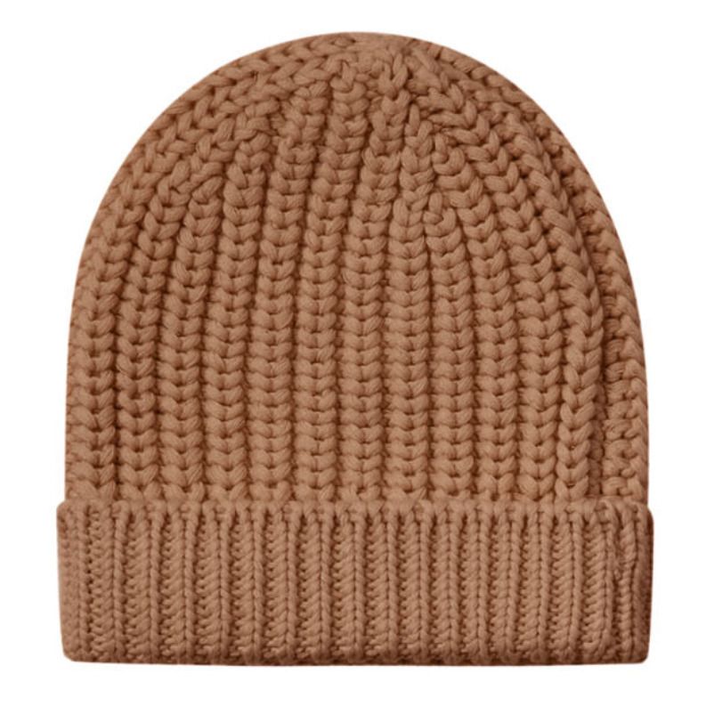 Quincy Mae Bonnet en Maille Coton Bio | Kamelbraun