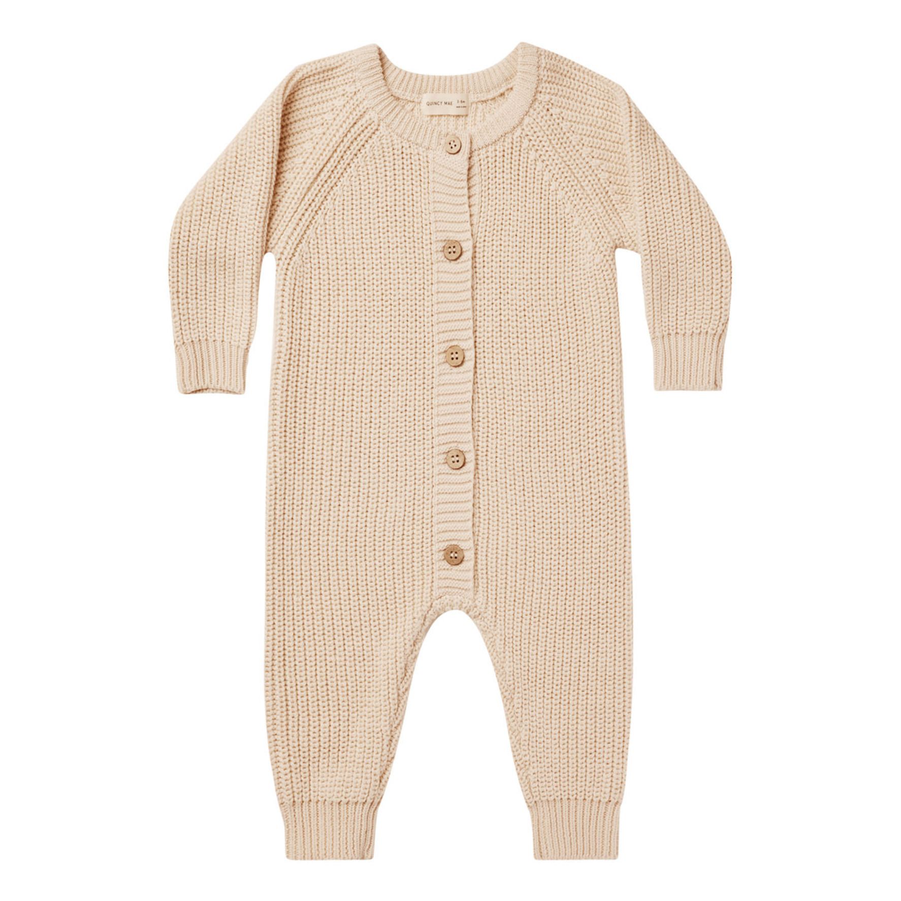 Quincy Mae Combinaison en Maille Coton Bio Chunky | Blassrosa