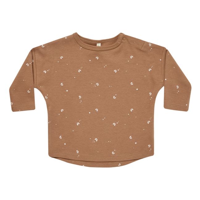 T-Shirt Coton Bio Jersey Moon | Camel