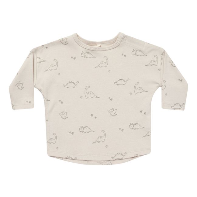 T-Shirt Coton Bio Jersey Dino | Ecru