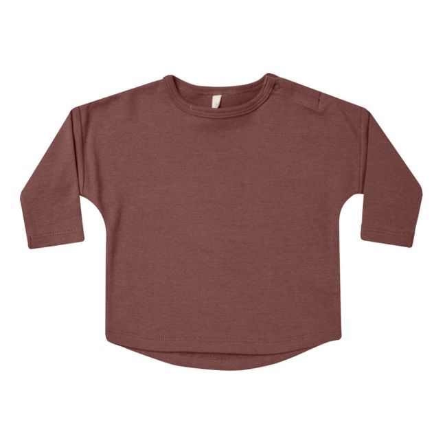 T-Shirt aus Bio-Baumwolle Jersey | Schokoladenbraun