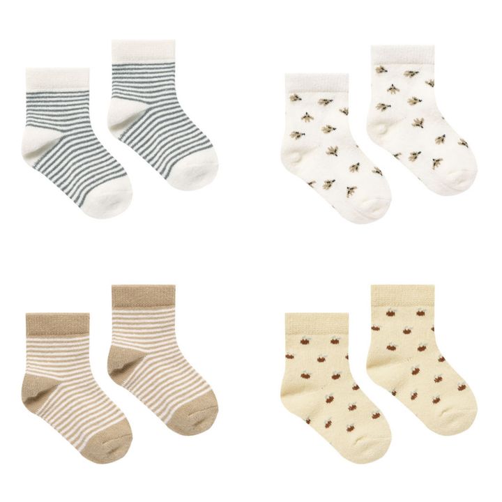 Set of 4 Pairs of Socks | Beige- Product image n°0