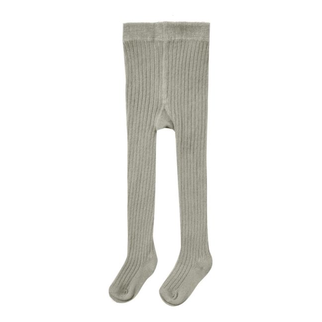Ribbed Tights | Pale green