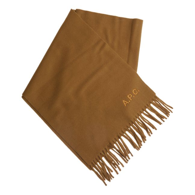 Ambroise Embroidered Scarf | Camel