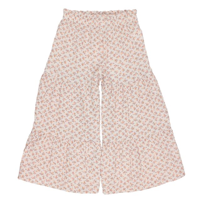 Falda pantalón de gasa de algodón orgánico Provence | Rosa